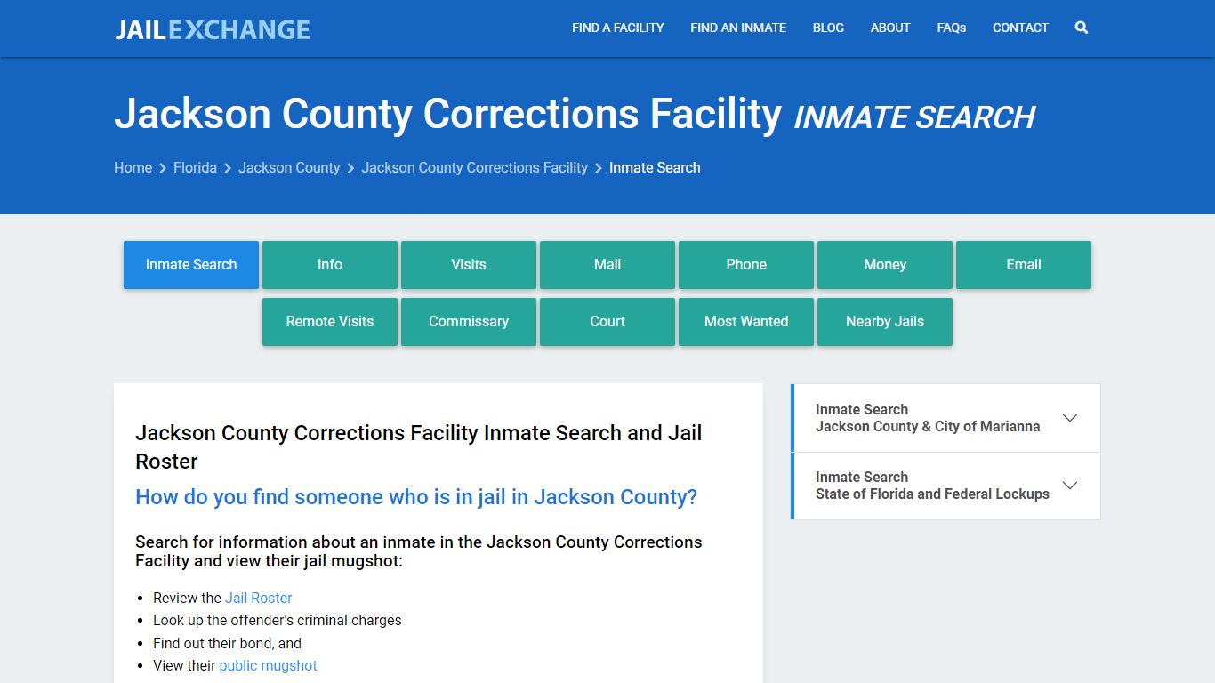 Jackson County Corrections Facility Inmate Search - Jail Exchange